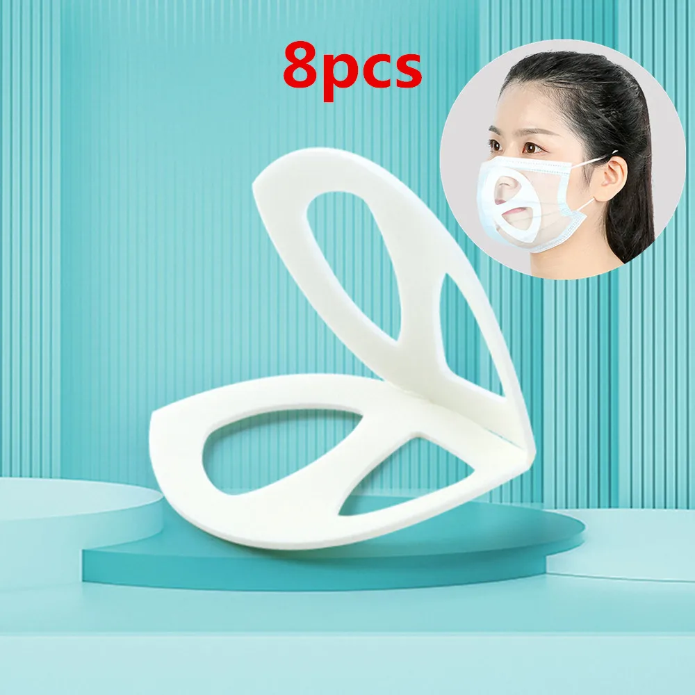 

8pcs 3D Face Mask Bracket Holder Lipstick Protection Adult Men Women Dustproof Mask Respirato Breathable Reusable mask Bracket