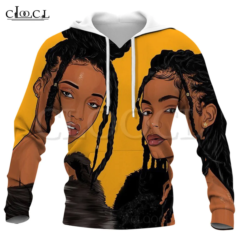

CLOOCL Fashion Girls Printed Men Hoodies Personality Africa Ladies Streetwear Casual Pocket Sweatshirts Harajuku Men Clothing