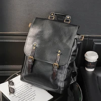 sac a dos hommes 2021 new men designer backpacks retro leather back pack laptop black backpack casual large capacity school bags