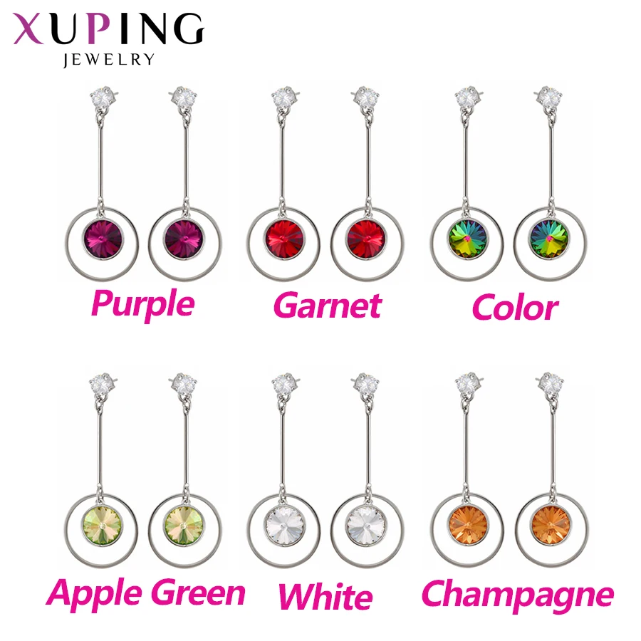 Xuping шармы стили круглые серьги кристаллы от Swarovski Винтажные Ювелирные изделия подарки ко дню Святого Валентина дамы S162.4-97625