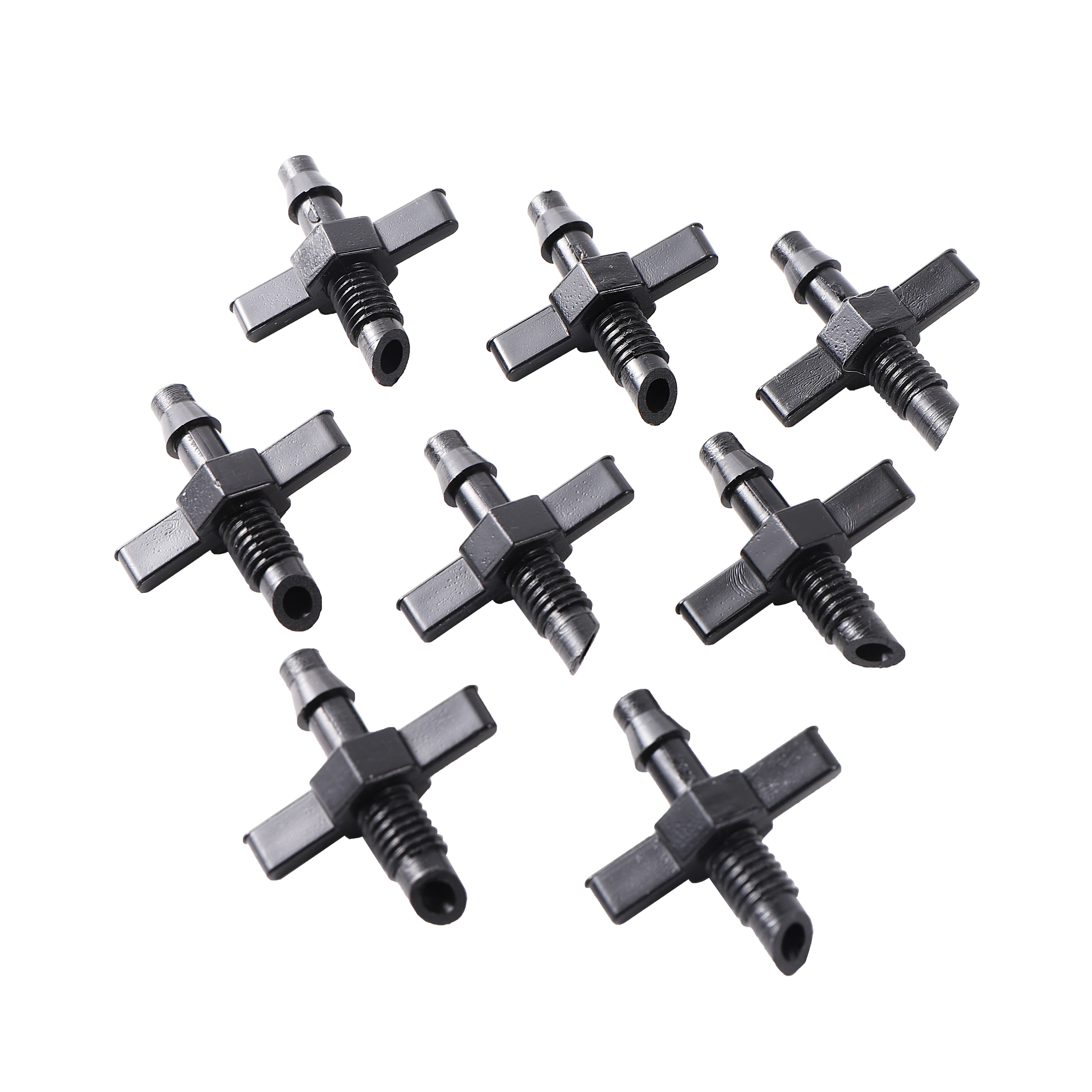 Фитинги для садового шланга для полива труб из ПВХ, аксессуары для полива труб, прямой соединитель с зазубриной 1/4 дюйма на резьбу 6 мм, 30 шт.