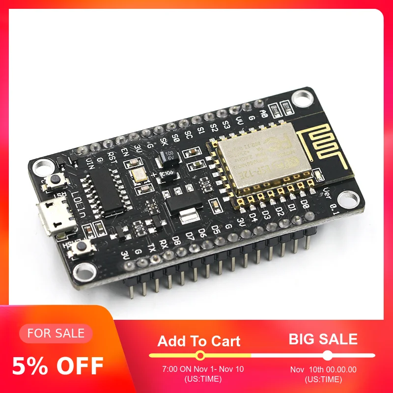Беспроводной модуль NodeMcu v3 CH340 Lua wifi Интернет вещей макетная плата ESP8266 с pcb