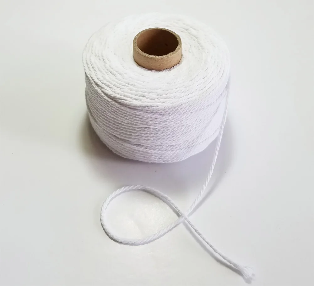 Веревка из 100% натурального хлопка шпагат 80 м/рулон для бирки вешалка ручной