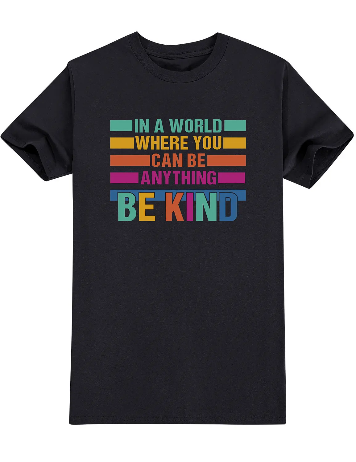 

Wearepinky T shirt Men/Women Fashion High Street Funny T Shirts 90s O-Neck Letter Appliques BE KIND 2