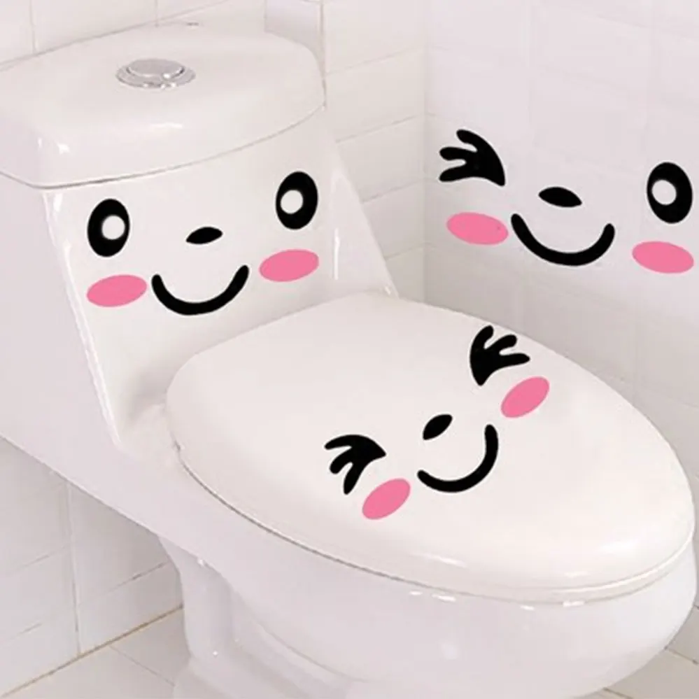 1 шт. DIY улыбающееся лицо Фреска стикеры Туалет наклейки на сиденья ванная комната