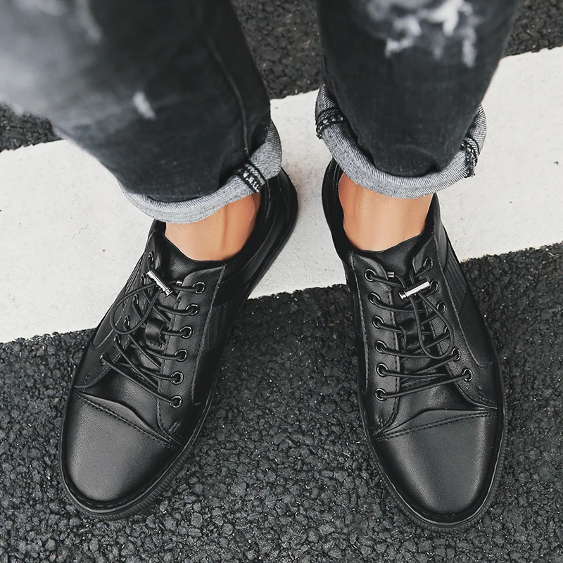 

Breathable Outdoor Men Shoes Comfortable genuine Leather Sneakers fashion Lac-up Casual Shoes men Zapatillas Hombre Dropshipping
