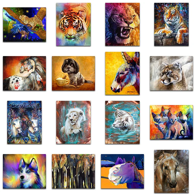 5D САМОСТОЯТЕЛЬНАЯ РАБОТА ПО СОЗДАНИЮ КАРТИНЫ "ЛЬВЫ ВОЛКИ ТИГРЫ" С АЛМАЗНОЙ РАСПИСЬЮ НА ХОЛСТЕ - УКРАШЕНИЕ КОМНАТЫ С ЦВЕТНЫМИ ЖИВОТНЫМИ, ПОДАРОК