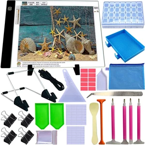 diamond painting accessorie a5a4a3 led light pad lamp board tablet for painting drawing diamond embroidery tool kits and stand free global shipping