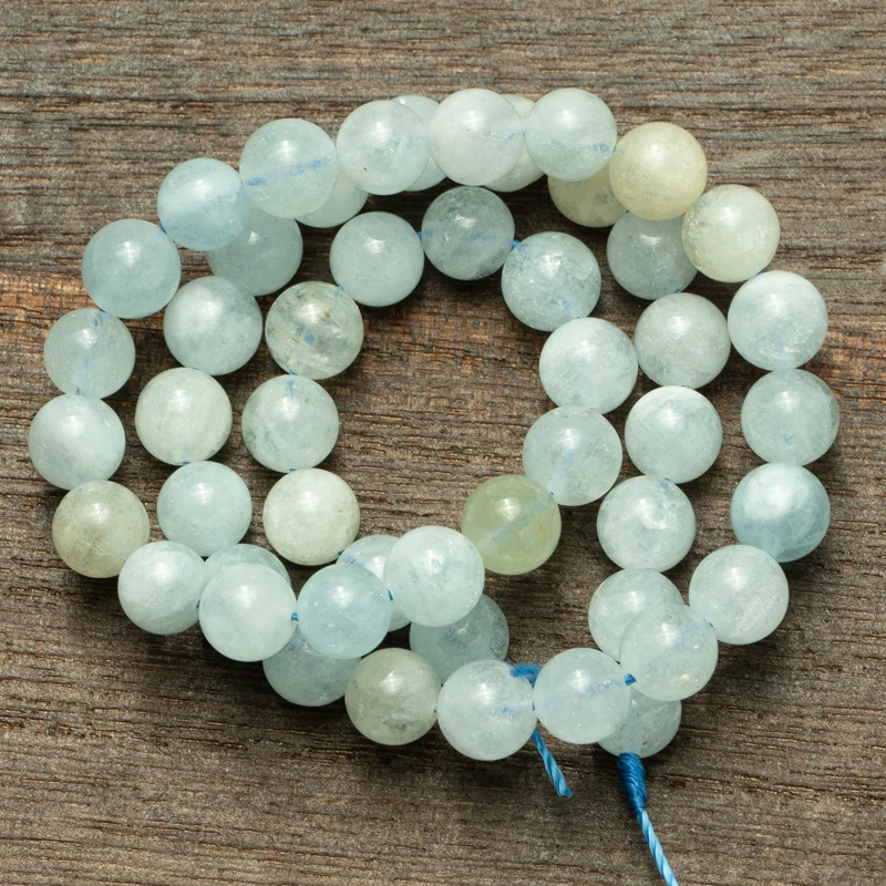 

Wholesale Natural Stone Beads Aquamarines 4mm 6mm 8mm 10mm 12mm Loose Beads for Jewelry Making DIY Bracelet Accessories