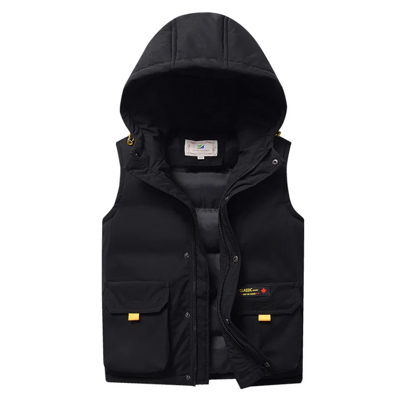 

Winter Kids Vest Girls Boys Waistcoat Warm Hooded Wateproof Coat Teens Sleeveless Jacket Cotton Baby Kids Clothes Casual Outwear