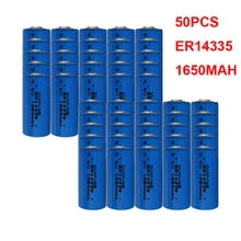 50PCS ER14335 14335 1650mAh 3.6 Volt Lithium battery smoke alarm hydrogen sulfide detector battery 2/3AA 3.6V Li-ion Batteries