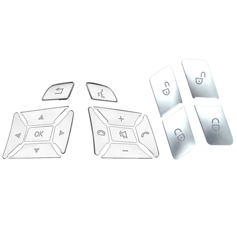 

Наклейки на кнопки Mercedes Benz 16 шт.: 4 кнопочных кнопки для разблокировки двери автомобиля, аксессуары и 12 кнопочных наклеек St