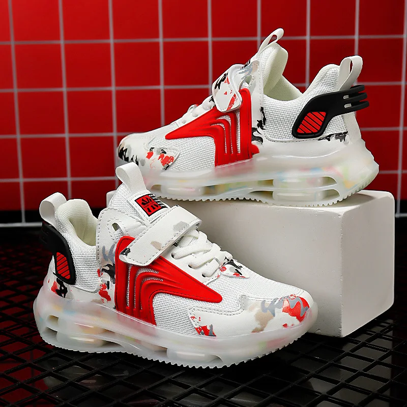 JIEMIAO 2021 New Fashion Kids Sport Shoes Comfortable Boys Running Sneakers Breathable Non-slip Children Casual Shoes Light Soft