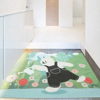 white bear entrance door mat living room carpet bath kitchen hallway home doormat cartoon custom size pvc silk loop non slip mat