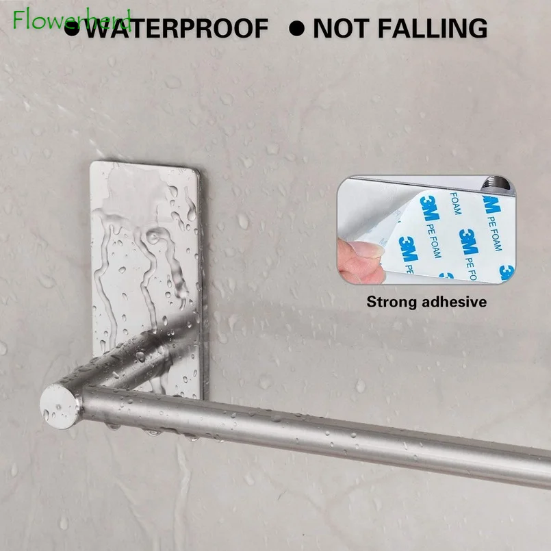 Держатель для полотенец вешалка клейкие направляющие из нержавеющей стали Полка