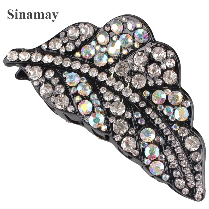 

Shiny Rhinestone Big Hair Claws Headwear Women Fashion Ponytail Crystal Hair Accessories Ladies Party Festival Headdress