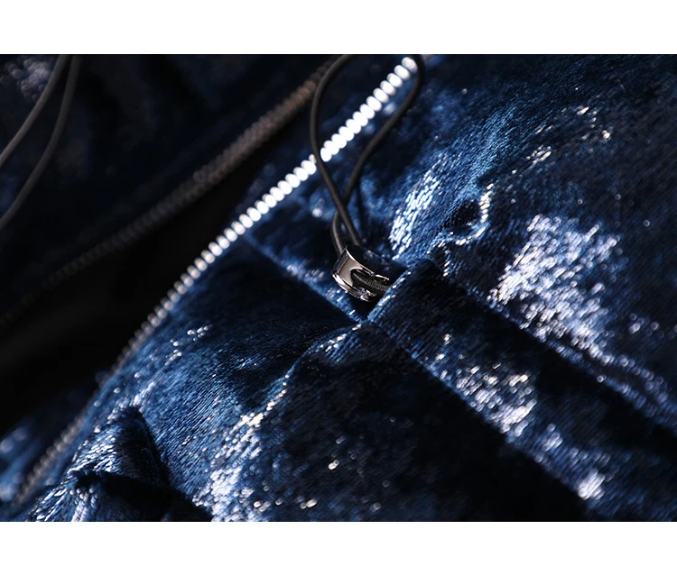 

Customized Velvet Luxury Beauty Down Jacket Women's 2020 Winter Fashion High-quality Women's Down Jacket Zipper Wide-waisted