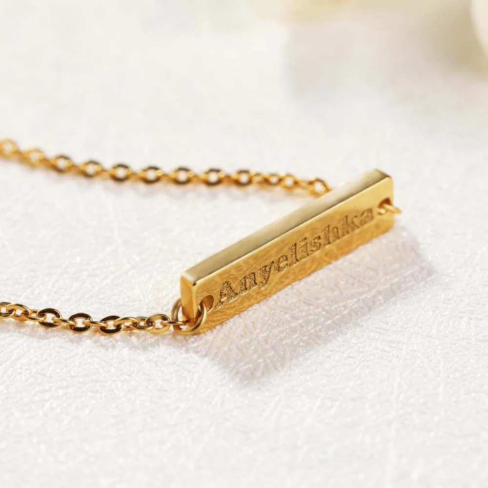 Браслет с именем ребенка изготовленный на заказ цепочка из нержавеющей стали