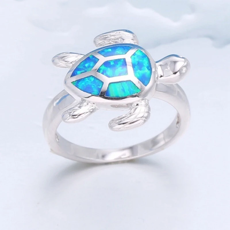 Синий Белый огненный опал фотография для женщин ювелирные изделия свадебные