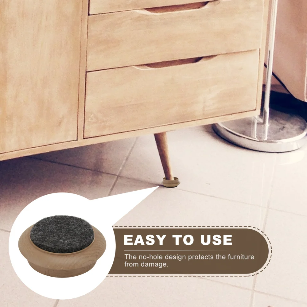 

10Pcs Table Chair Feet Covers Practical Furniture Felt Mats Desk Foot Sleeves