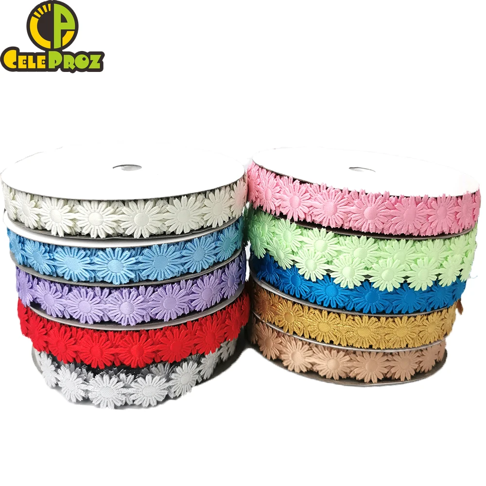 5 ярдов лента с маргаритками цветочное кружево для одежды швейная ткань