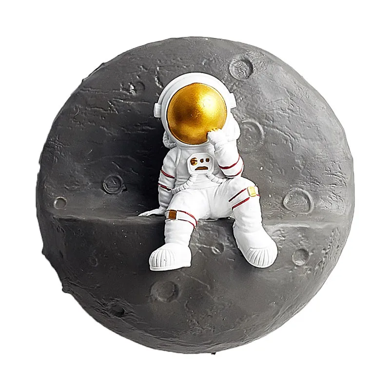 

Creative Astronaut Figure 3D Stereo Wall Hanging Home Decor Spaceman Modern Resin Crafts Background Decoration Ornaments