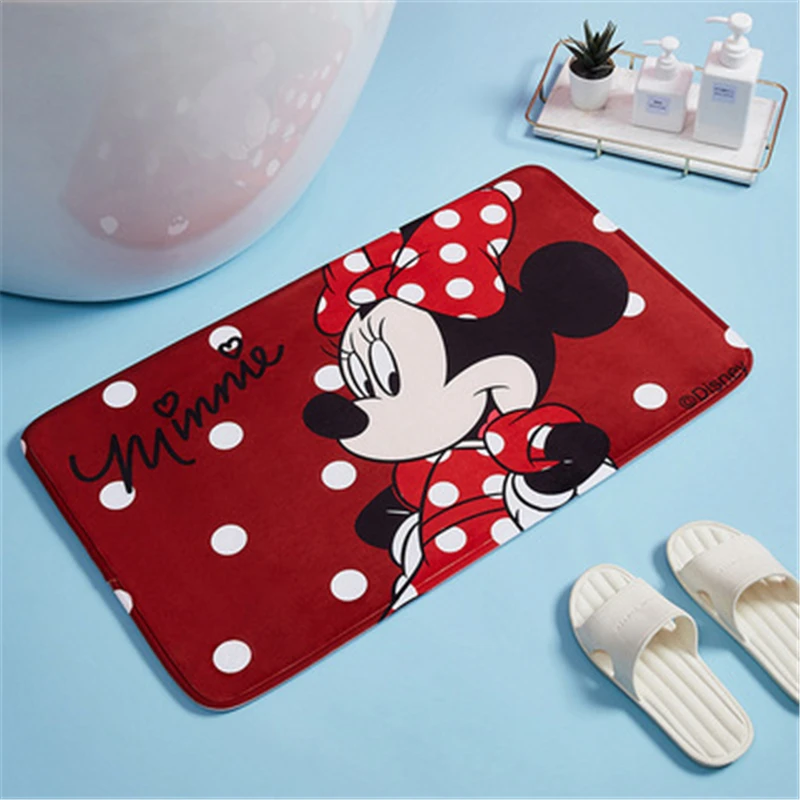 

Disney Mickey Minnie Door Mat 40x60cm Bathroom Mat Kitchen Doorway Children Room Balcony Mat Bedroom Carpet