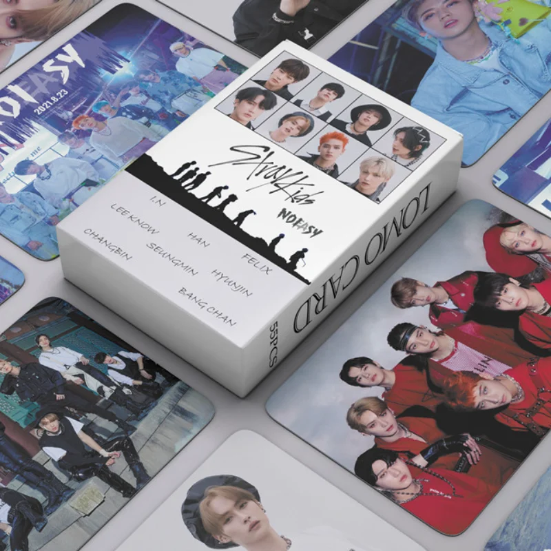 

55 шт./компл. Kpop Stray Kids Lomo Cards новый альбом NO EASY Felix Hyunjin Bang Chan Photocard двусторонняя печать HD StrayKids Cards