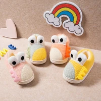winter kids cotton slippers 2021 new baby toddler indoor shoes cute cartoon child home slippers boys girls fur