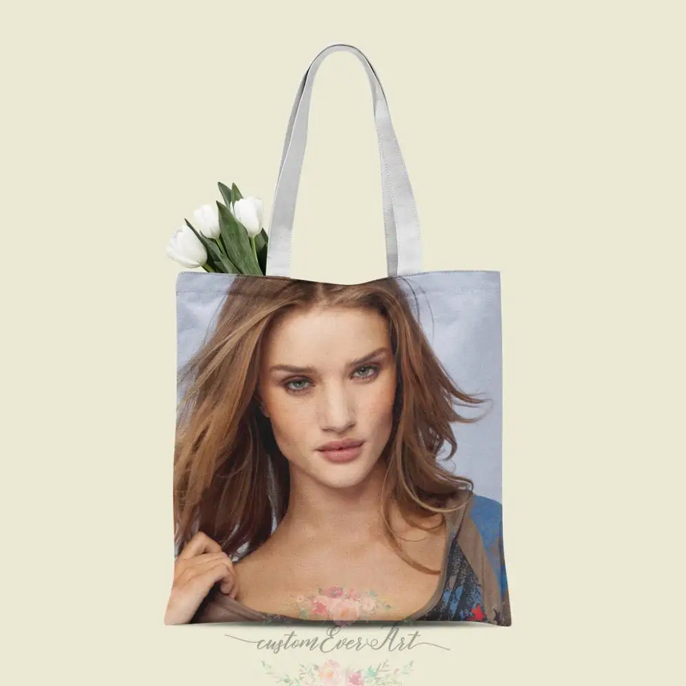Сумка-тоут Rosie Хантингтон-Уайтли холщовая сумки-шопперы для женщин на заказ