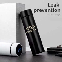 new 500ml car smart vacuum flask stainless steel thermo mug with logo for cadillac ats bls ct6 cts ext slr srx sts xlr xt4 xts