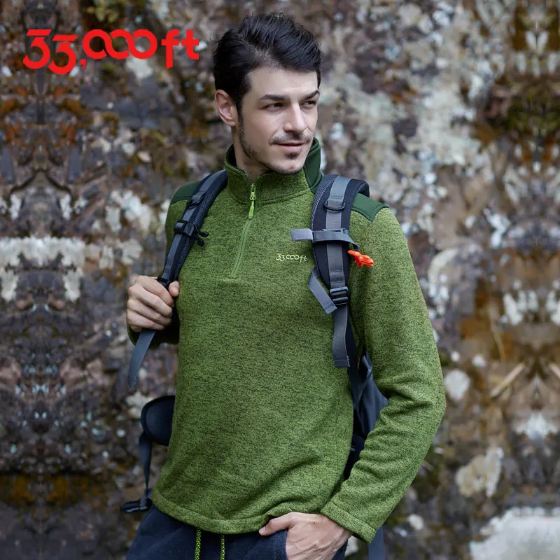 Мужская куртка из флиса для пеших прогулок спортивная теплая флисовая на весну и