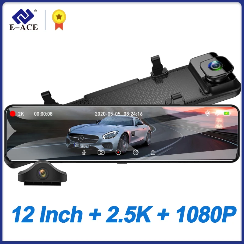 

Автомобиль Dvr 12 дюймов, автоматический флюс, 2K, ночное видение, видео автоматический,