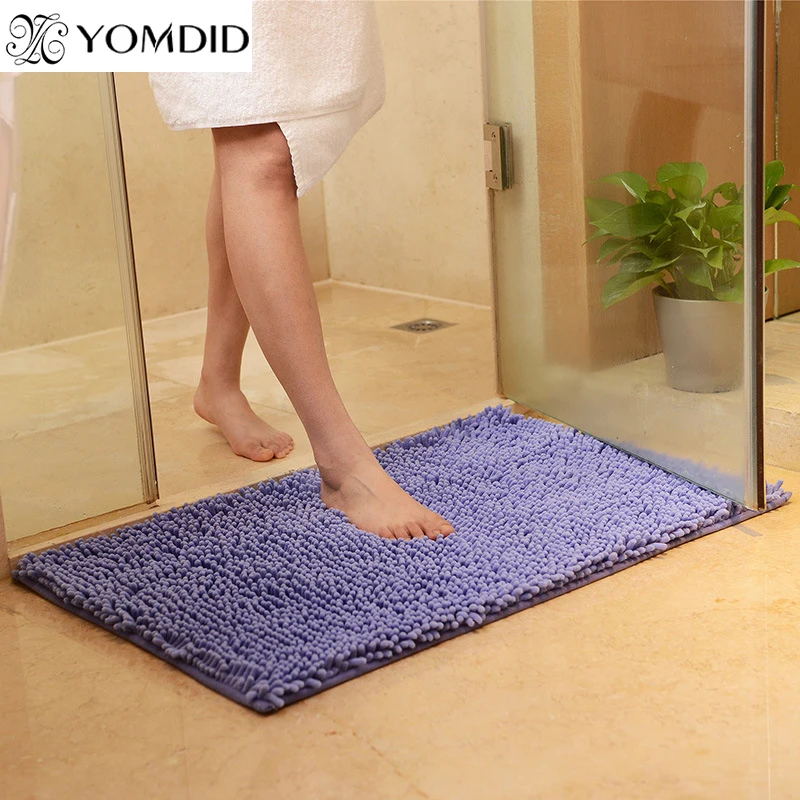 Microfiber doormat Soft Shaggy Mat Comfortable Material Absorbent Bath Rugs Bathroom Shower Carpet 15 Color 40x60cm | Дом и сад