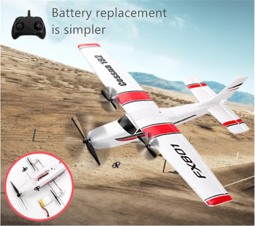 FX801 высокотехнологичный пульт дистанционного управления планер RC Cessna 182 flight fixed wing fall-proof collision aircraft RC самолет Летающий игрушка DIY