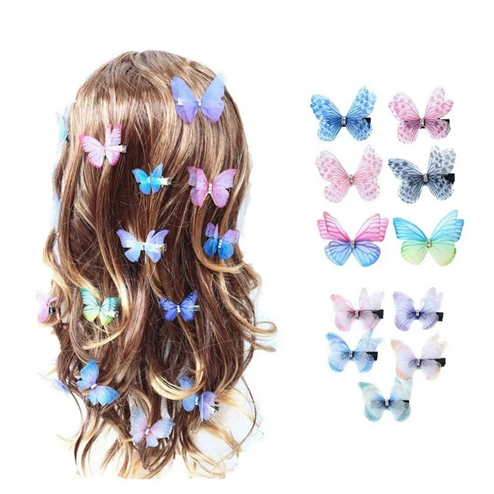 

10PCS Butterfly Hair Clips for Girls Kids Glitter Barrette Wedding Hairpins Hair Accessories Styling Tools Butterfly Hair Clip