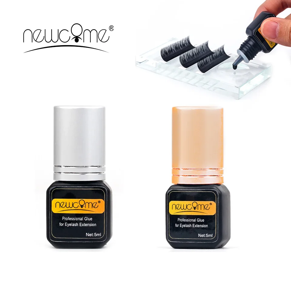 Newcome Серебристая/Золотая крышка клея 1s быстрая сушка для наращивания ресниц