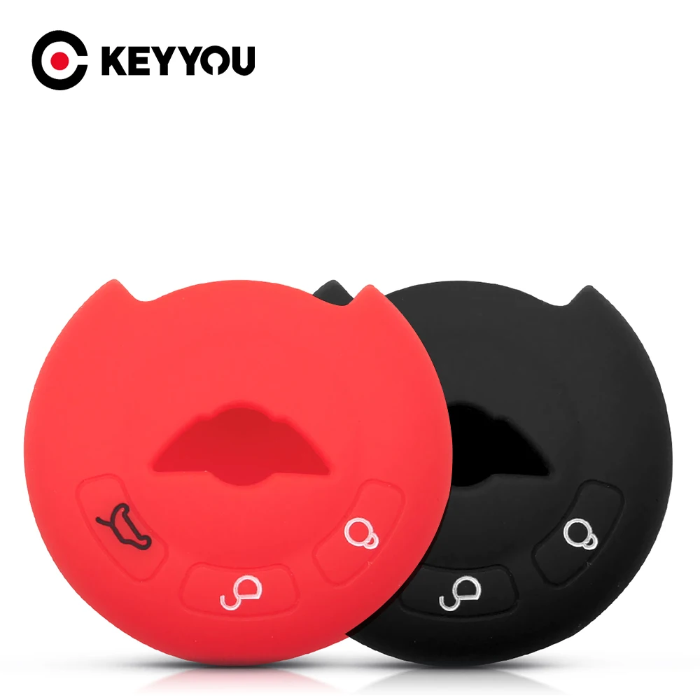 KEYYOU 3 кнопки силиконовый чехол для ключей от машины BMW Mini Cooper R60 R56 авто аксессуары