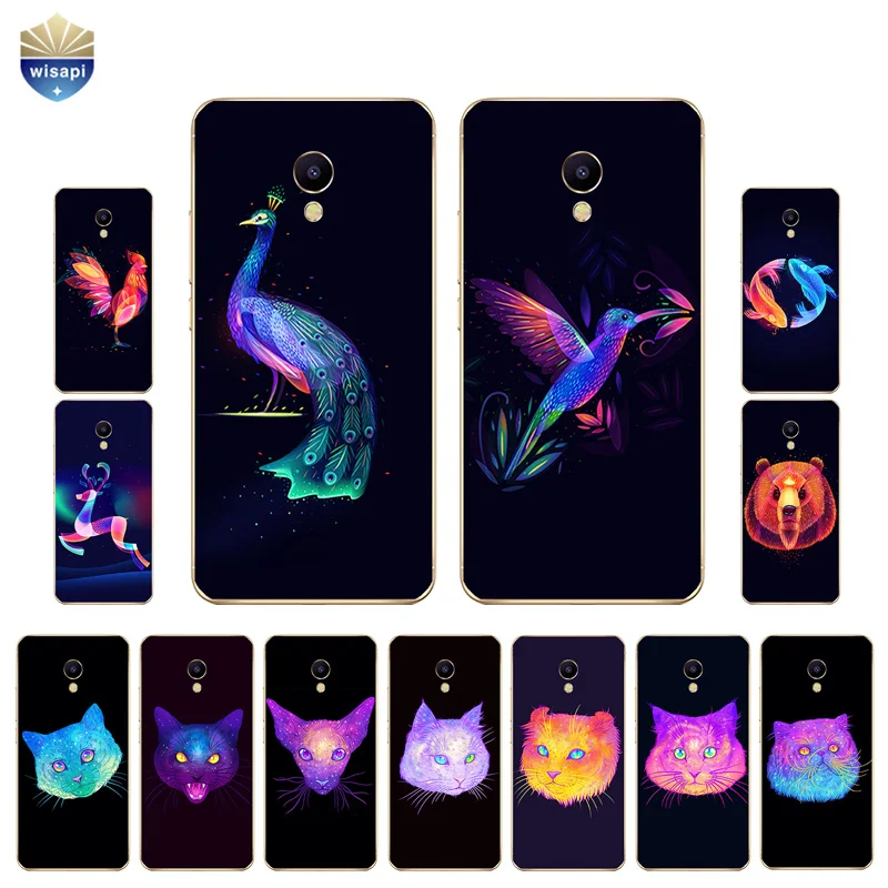 Чехол для телефона Meizu M2 M3 M3S Mini Meilan M5 / M5S Shell U10 U20 мягкий чехол из ТПУ с рисунком