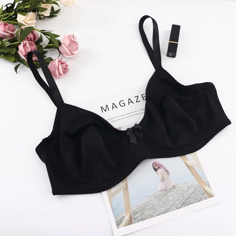 Beauwear полный охват без подкладки для большой груди женщин тонкий дышащий Soild