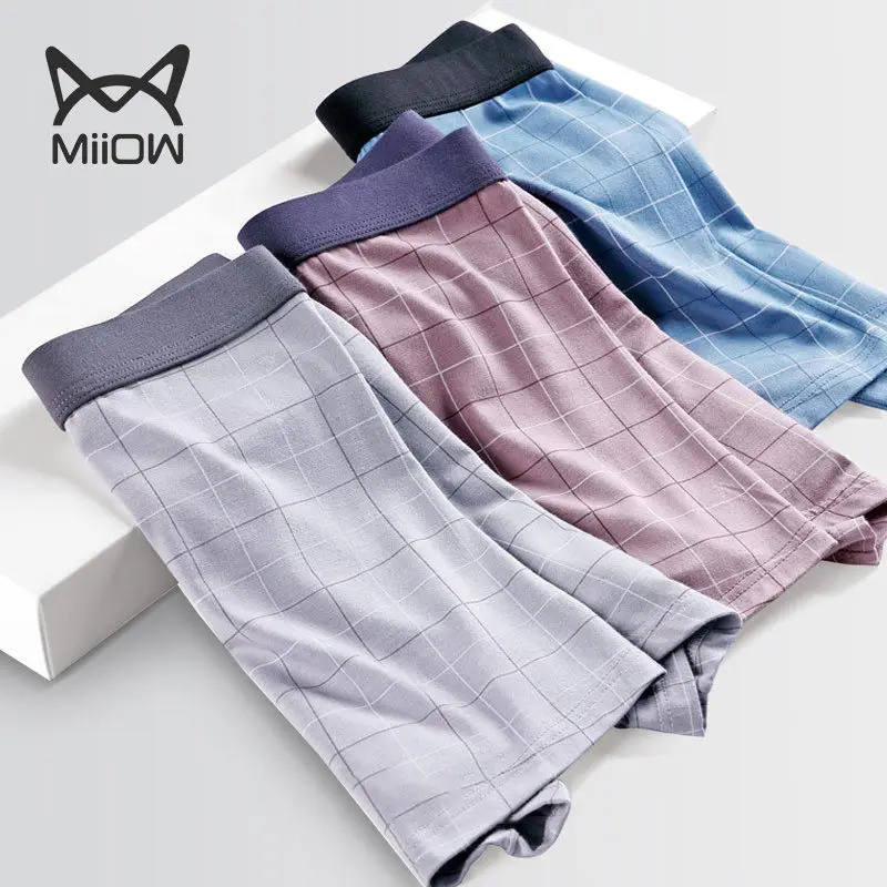 

MiiOW High-end Men's Underwear Modal Boxer Shorts Ultra-thin Seamless Breathable Young and Middle-aged Boxer Shorts New