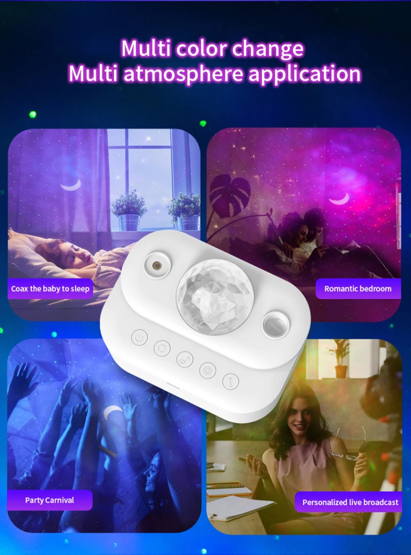 Лампа-проектор звездное небо вращающаяся с Bluetooth | Электроника