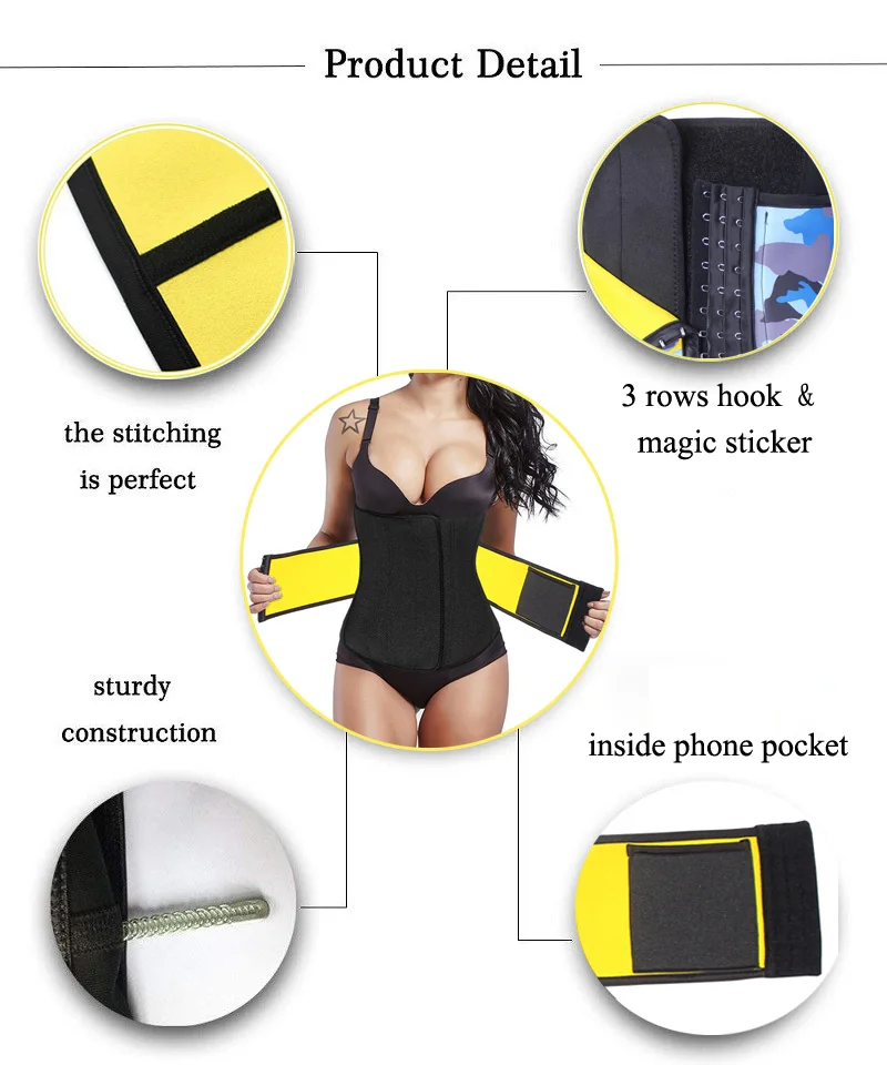 Тренировочный пояс для талии NINGMI Женский неопреновый корректирующий похудения с