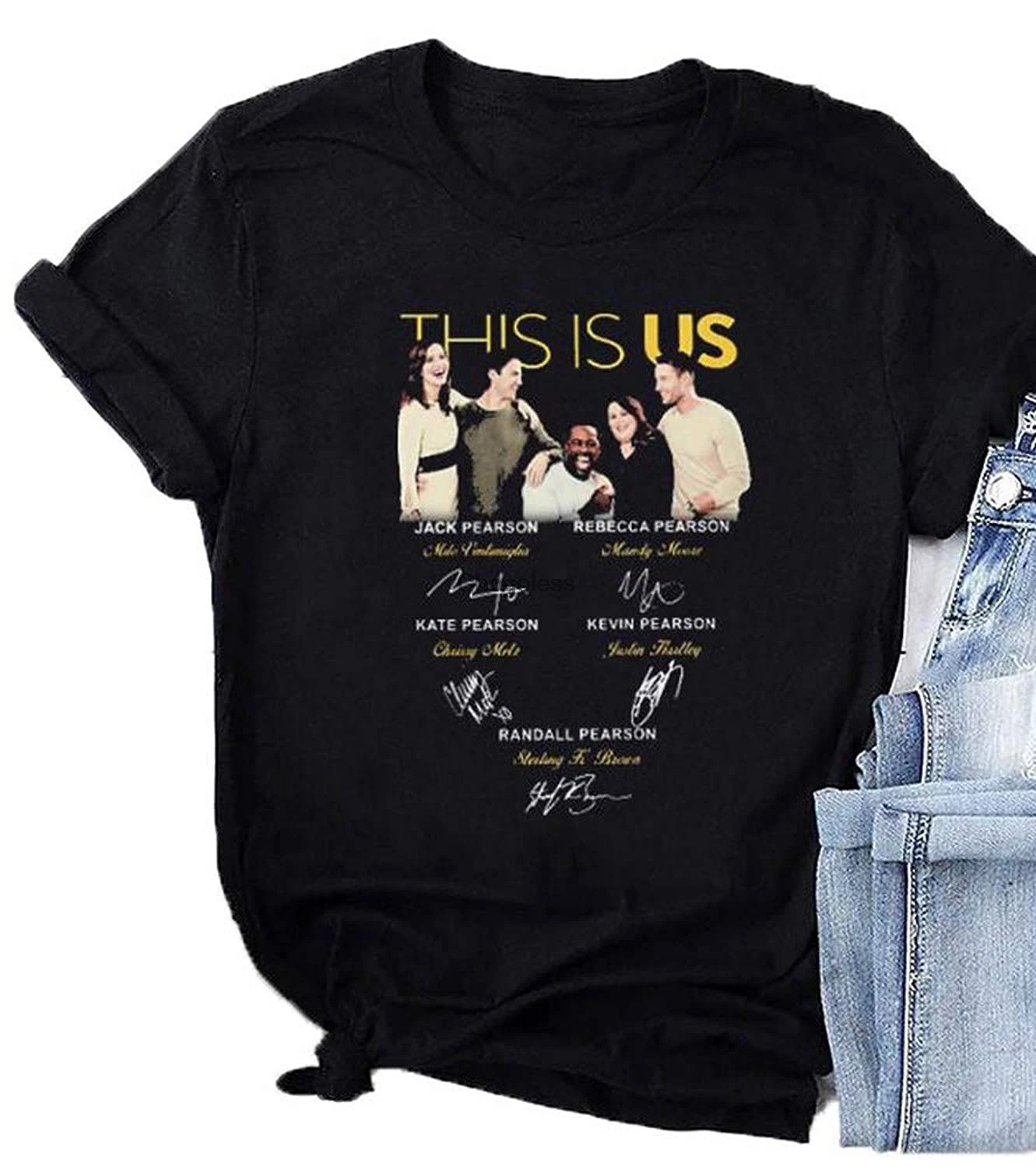 

DEANS This is U.s All Signatures J.ack Pearson Rebecca P.earson Shirt Funny Tee ShortSleeve Women Men TShirt Customize