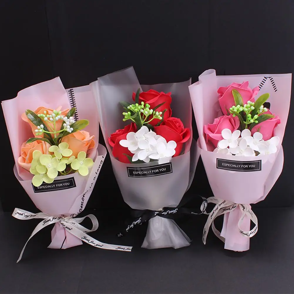Три букет роз на День святого Валентина подарок день рождения для бойфренда | Сувениры для вечеринок -4000571039765