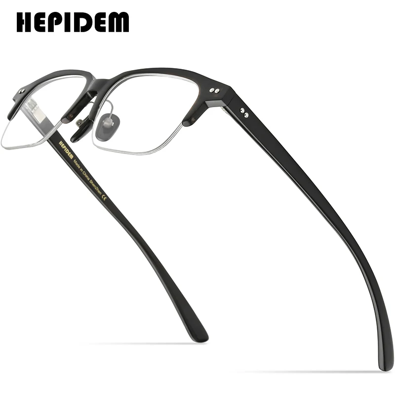 

HEPIDEM Buffs Glasses Women 2021 New High Quality Square Mens Sunglasses Luxury Eyewear Buffalo Horn Eyeglasses H0031