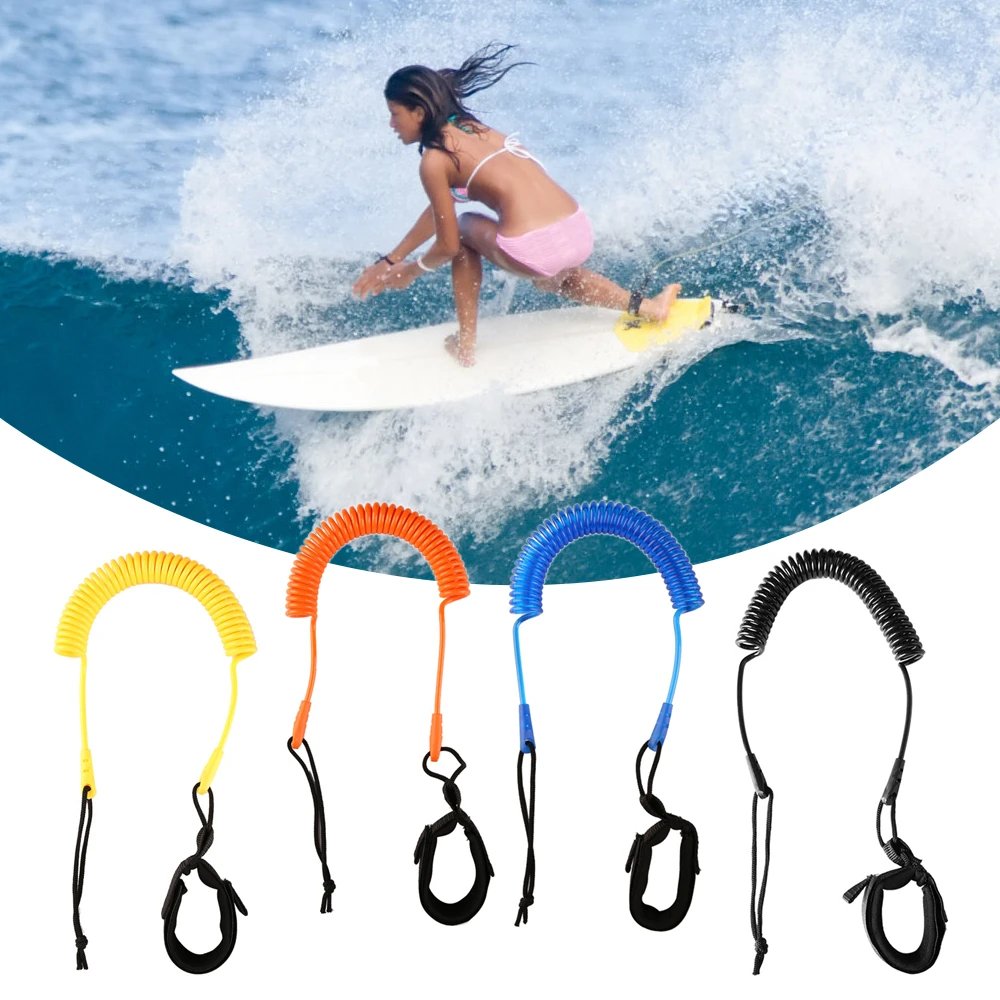 

10 футов эластичный стоячий весло доска поводок доска для серфинга весло доска поводок водные виды спорта каяк аксессуары