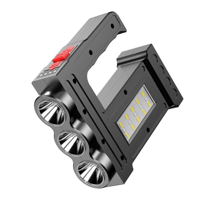 

Outdoor LED Household Flashlight Long-Range Charging Camping Patrol Warning Light Cob Searchlight