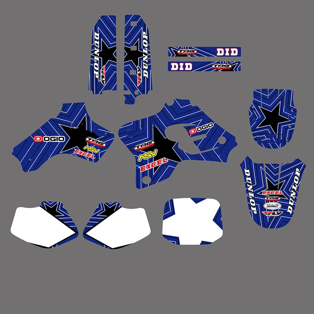 Для Yamaha 80 YZ 2001-1993 графические фоны наклейки Набор наклеек для YZ80 1993 1994 1995 1996 1997 1998