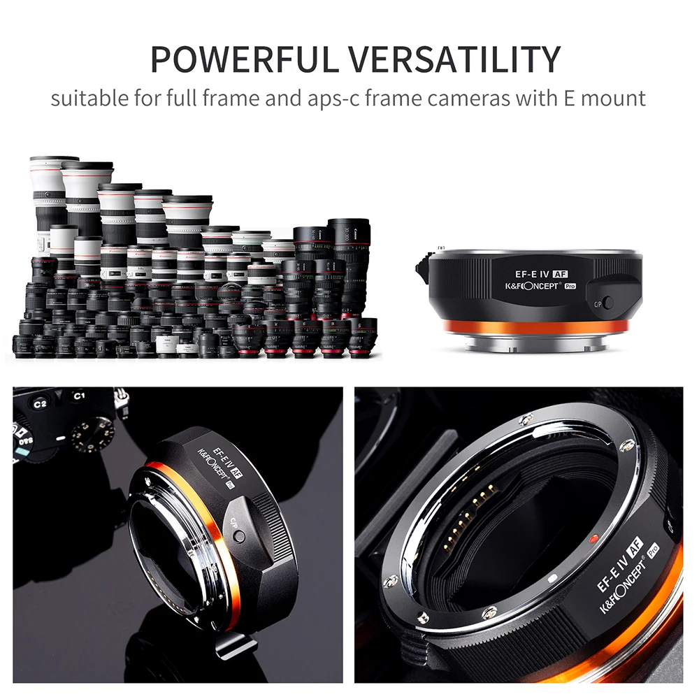 K &amp F CONCEPT EF-E EF EF-S объектив для NEX FE E Mount Camera с автофокусом адаптер кольцо объектива